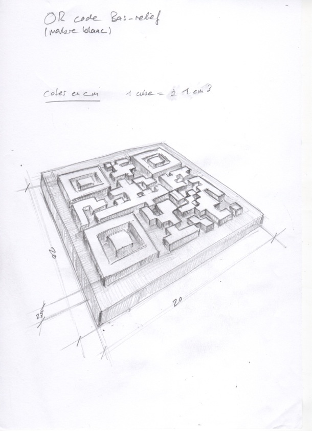 Croquis initial du médaillon en bas-relief — Vincent Du Bois